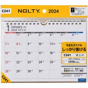 C241 [NOLTY（ノルティ） カレンダー卓上４１ ヨコ型 A５サイズ 2024年1月始まり]