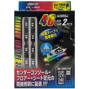 PL-49 [USBジャック LEDテープ 30cm×2本 レインボー 12V/24V対応]