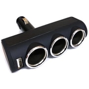 DL-70 [1USB＋3連 ダイレクトソケット カーボン調 12V/24V車対応可動式ソケット]