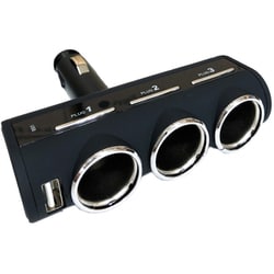 DL-77 [スイッチ付 3連ソケット＋1USB ON/OFFスイッチ付]