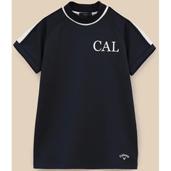 CWA23L C23234201 1120 M [ゴルフシャツ レディース ストレッチスムース半袖モックネックシャツ Mサイズ ネイビー]