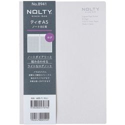 NOLTY（ノルティ） 手帳 ティオ用補充ノート A5 ログタイプ ライト グレー 8941