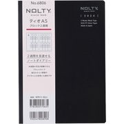 ウィークリー NOLTY(ノルティ) ティオA5 ブロック2W ブラック 2024年1月始まり 6806