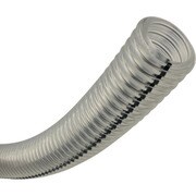 帯電防止・食品粉粒体搬送用耐熱・耐圧ホース トヨフーズアースホース 内径101.6mm×外径120mm 長さ2m TFE-100-2