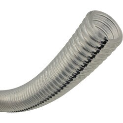 帯電防止・食品粉粒体搬送用耐熱・耐圧ホース トヨフーズアースホース 内径50.8mm×外径64.5mm 長さ15m TFE-50-15