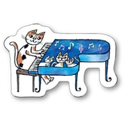 56813 [神保堂にゃんこ堂 ステッカー シール 猫 ネコ ねこ おかべてつろう（ピアノ）]