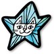 56815 [神保堂にゃんこ堂 ステッカー シール 猫 ネコ ねこ おかべてつろう（星）]