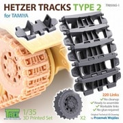 TR85065-1 1/35 WWII ドイツ ヘッツァー駆逐戦車用 履帯 Type2 起動輪付 （タミヤ用） [プラモデル用パーツ]