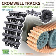 TR85063 1/35 WWII イギリス クロムウェル巡航戦車用 改良型履帯 起動輪付 （タミヤ用） [プラモデル用パーツ]