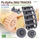 TR85078-1 1/35 WWII ドイツ 38（t）軽戦車用 後期型履帯 起動輪/誘導輪Type2付 （タミヤ用） [プラモデル用パーツ]