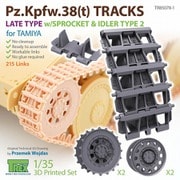 TR85078-1 1/35 WWII ドイツ 38（t）軽戦車用 後期型履帯 起動輪/誘導輪Type2付 （タミヤ用） [プラモデル用パーツ]