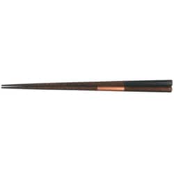 六角箸 市松 紺 23.0cm