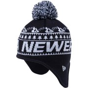 イヤーフラップ ポンポンニット Jacquard ジャカード 13772383 ブラック [キャップ]