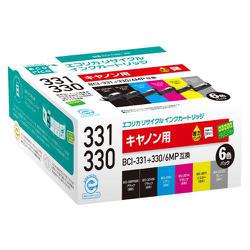 互換リサイクルインクカートリッジ キヤノン BCI-331＋330/6MP 5色パック＋330PGBK互換 インク残量表示完全対応 ECI-C331-6P