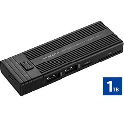 外付けSSD M.2 SSD 4in1 カードリーダー機能付 1TB USB 3.2（Gen 2）対応 ブラック PRD-PS1000U