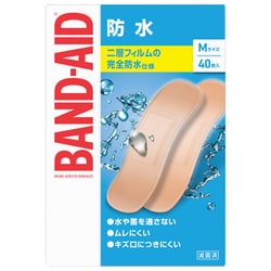 バンドエイド 救急絆創膏 防水 Mサイズ 40枚