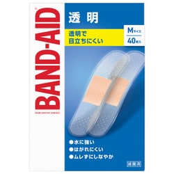 バンドエイド 救急絆創膏 透明 Mサイズ 40枚