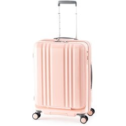 スーツケース デカかるEdge フロントオープンタイプ 拡張機能 旅行日数目安：5～7泊 55L/拡張時65L TSAロック搭載 ALI-077-22FW コーラルピンク