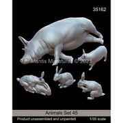 Man35162 1/35 動物セット45 ブタとウサギ [組立式プラスチックモデル]