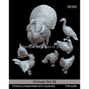 Man35163 1/35 動物セット46 七面鳥/アヒル/ニワトリ [組立式プラスチックモデル]