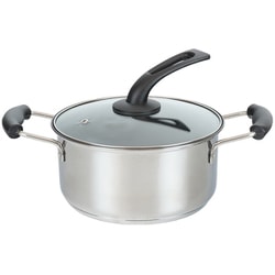IH対応 両手鍋 22cm アルミ圧着 三層底 STAINLESS STAR ステンスター （IH・ガス火対応） RB-2891