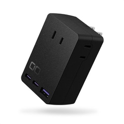 Polaris CUBE WALL 高出力ポート搭載 拡張タップ AC×3 USB-A×1 USB-C×2 ブラック CIO-PC67W2C1A-AC3-BK