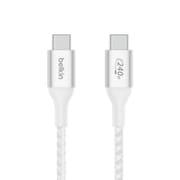 BoostCharge 240W USB-C to USB-C 編組ケーブル 2m ホワイト CAB015bt2MWH