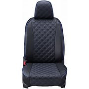 15ETB1096E [シートカバー 全席セット ハイエースバン / レジアスエースバン キルト ブラック×ブルーステッチ]