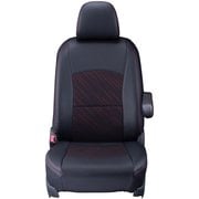 17ETB1096KA [シートカバー 全席セット ハイエースバン / レジアスエースバン クール ブラック×レッド]
