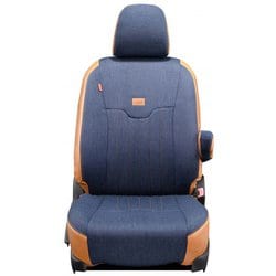 19ETB1096BE [シートカバー 全席セット ハイエースバン / レジアスエースバン ジーンズ ヴィンテージネイビー×ヴィンテージキャメル]