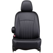 43ETB1096KW [シートカバー 全席セット ハイエースバン / レジアスエースバン ライン ブラック×ホワイトステッチ]