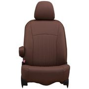 43ETB1096NV [シートカバー 全席セット ハイエースバン / レジアスエースバン ライン ブラウン×アイボリーステッチ]