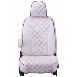 15ESA6015W [シートカバー 全席セット ジムニー / ジムニーシエラ キルト ホワイト×レッドステッチ]