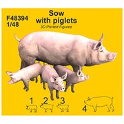CMF48394 1/48 母豚と3匹の子豚 [組立式プラスチックモデル]