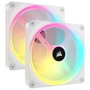 iCUE LINK QX140 RGB スターターキット White 140mm PWM RGB PCケースファン (ファン2個、iCUE LINK システムハブ・ケーブルセット) CO-9051008-WW