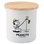 SNJ-2313 [PEANUTS スヌーピー ブレイクタイム ホーロー キャニスター 木蓋]