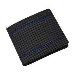 Neu Interesse（ノイインテレッセ） レンクラッド 二つ折り財布（パス窓付き札入れ） ブラック×ブルー 381005