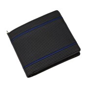 Neu Interesse(ノイインテレッセ) レンクラッド 二つ折り財布(パス窓付き札入れ) ブラック×ブルー 381005