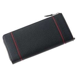 Neu Interesse（ノイインテレッセ） レンクラッド ハニーセル長財布（L字ラウンドファスナー束入れ） ブラック×レッド 386404