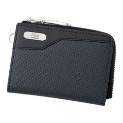 Neu Interesse（ノイインテレッセ） イクス パスケース付き小銭入れ ネイビー×ブラック 339205