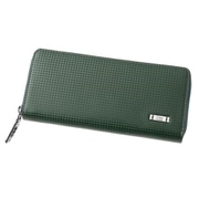 Neu Interesse(ノイインテレッセ) ナハト ハニーセル長財布(ラウンドファスナー束入) グリーン×ブラック 354006