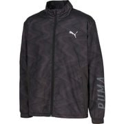 ウーブン AOP 裏起毛トリコット ジャケット 524287 01 PUMA Black Mサイズ [ランニングウェア ジャケット メンズ]
