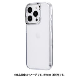 LN-IP23CSDSV [iPhone 15 Pro スタンド搭載ハイブリッドケース 「UTILO Cam Stand」 シルバー]