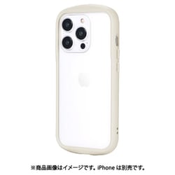 LN-IP23PLCWH [iPhone 15 Pro 耐衝撃ハイブリッドケース 「Cleary」 ミルクホワイト]