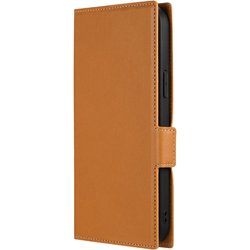 LN-IA23BWPLCA [iPhone 15 Plus/14 Plus 薄型・軽量PUレザー手帳ケース 「BOOK SLIM&W POCKET」 キャメル]