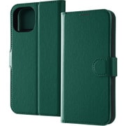 IN-P41ELC1/G [iPhone 15 耐衝撃 手帳型レザーケース シンプル マグネット plus/グリーン]