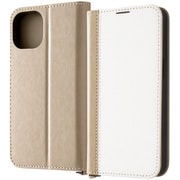 IN-P41LBC14/WT [iPhone 15 耐衝撃 手帳型レザーケース Noble/ホワイト/トープ]