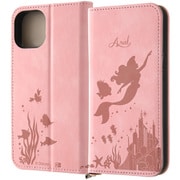 IJ-DP41DML2P/AR7 [iPhone 15 ディズニー / 手帳型レザーケース Raffine/アリエル_モノトーン]