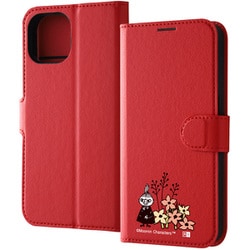 IJ-AP41ELC1R/MT47 [iPhone 15 ムーミン / 手帳型レザーケース マグネット/リトルミイとお花_3]