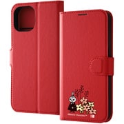 IJ-AP41ELC1R/MT47 [iPhone 15 ムーミン / 手帳型レザーケース マグネット/リトルミイとお花_3]